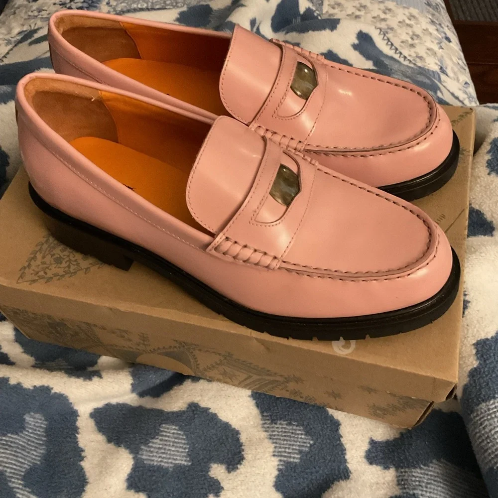 FREE PEOPLE COLLECTION - Liv Loafer in Perfect Pink, Size 39